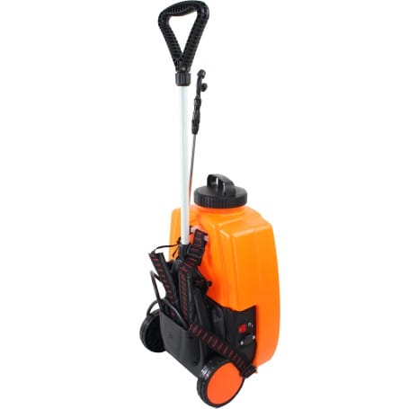 Sulfatadora Electrica Mader 16L Mochila/Carro con ruedas 12V 8A (Caja Deteriorada)