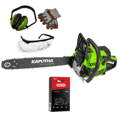Motosierra Profesional Gasolina 58cc 3cv 50cm - Kapotha Ranger PRO con cadena OREGON Y PROTECCIONES PERSONALES