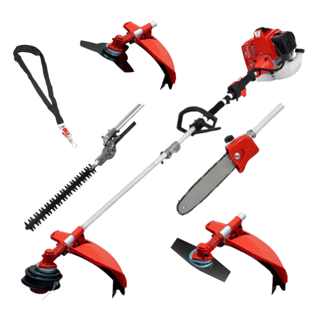 Desbrozadora 5 en 1 62cc 4cv PowerGround Multifunción Profesional