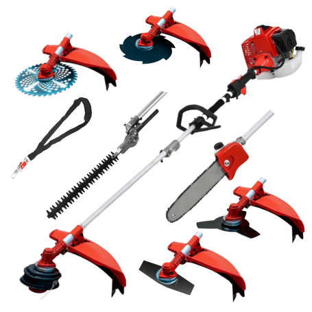 Desbrozadora 7 en 1 52cc 2cv PowerGround Multifunción Profesional