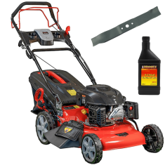 Cortacésped Gasolina Autopropulsado 3 en 1 196cc 51cm - PowerGround Pro Cut + Cuchilla extra +1Lt Aceite 4Tiempos