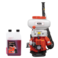 Sulfatadora de Gasolina KUDA Mist Duster 42cc 14L Polvo y Líquido + Aceite Profesional 2T 1L – Atomizador Multifunción