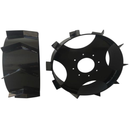 Ruedas metálicas de 500x190mm que le permitiran tener una tracción extra con su motocultor kapotha o powerground de 13-15cv