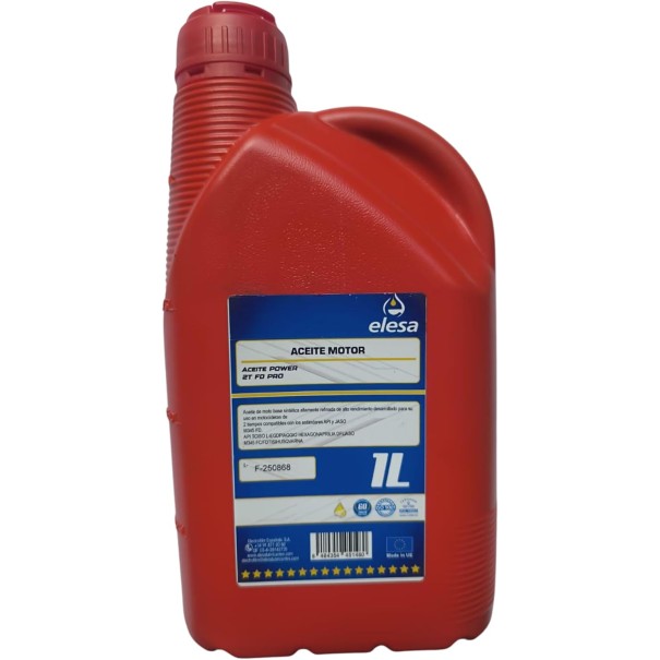 Aceite Sintético para Motores 2 Tiempos, 1 Litro – Bajo Humo, Alta Protección y Combustión Limpia – Fabricado en España