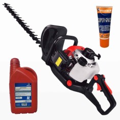Cortasetos Profesional Gasolina 26cc corte de 60cm + Aceite PowerGround Sintex 2T 1L + Grasa Super-Grass 200g – KUDA