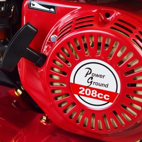 Motoazada Gasolina OHV 208cc 7-7,5cv 90cm - Powerground 700 SC90III MAS KIT de ruedas,cuchillas y asurcador(Caja deteriorada)