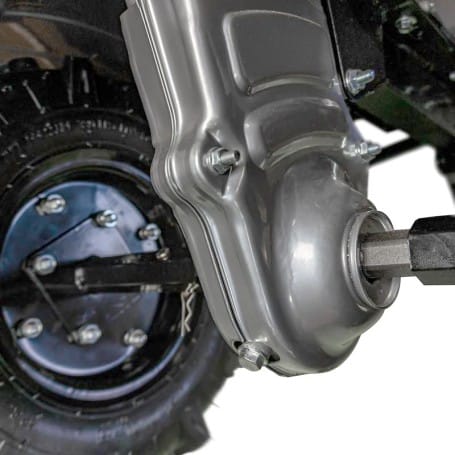Motoazada Gasolina OHV 208cc 7-7,5cv 90cm - Powerground 700 SC90III MAS KIT de ruedas,cuchillas y asurcador(Caja deteriorada)