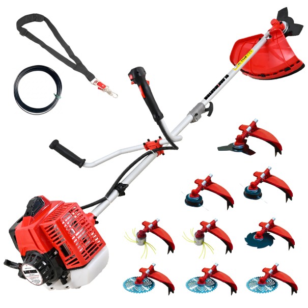 Desbrozadora Gasolina 10 en 1 62cc 4cv - PowerGroud BLADEMASTER incluye 20 metros de Hilo de Nylon de REGALO