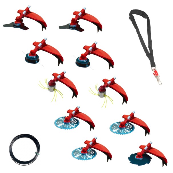 Desbrozadora Gasolina 10 en 1 62cc 4cv - PowerGroud BLADEMASTER incluye 20 metros de Hilo de Nylon de REGALO
