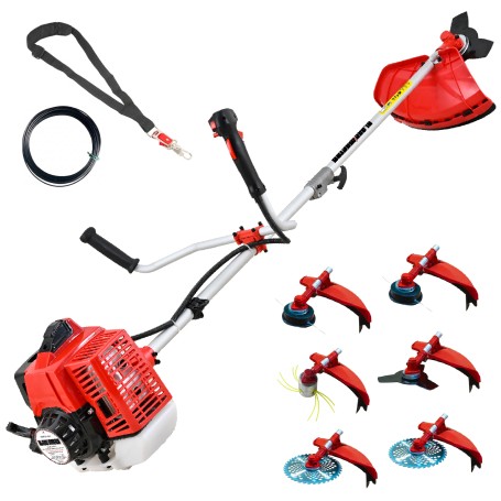 Desbrozadora Gasolina 7 en 1 62cc 4cv - PowerGround BLADEMASTER incluye 20 metros de Hilo de Nylon de REGALO