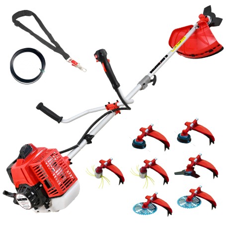 Desbrozadora Gasolina 8 en 1 62cc 4cv - PowerGround BLADEMASTER  incluye 20 metros de Hilo de Nylon de REGALO