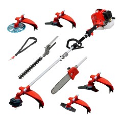 Desbrozadora 7 en 1 62cc 4cv PowerGround BladeMaster Multifunción Profesional