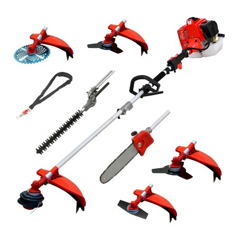 Desbrozadora 7 en 1 62cc 4cv PowerGround BladeMaster Multifunción Profesional