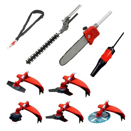 Desbrozadora 8 en 1 62cc 4cv PowerGround Blademaster Multifunción Profesional con Soplador