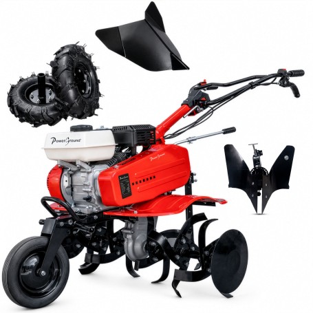Motoazada Gasolina OHV 208cc 7-7,5cv 90cm + Kit Agrícola + Vertedera Reversible - Powerground 700 SC90III