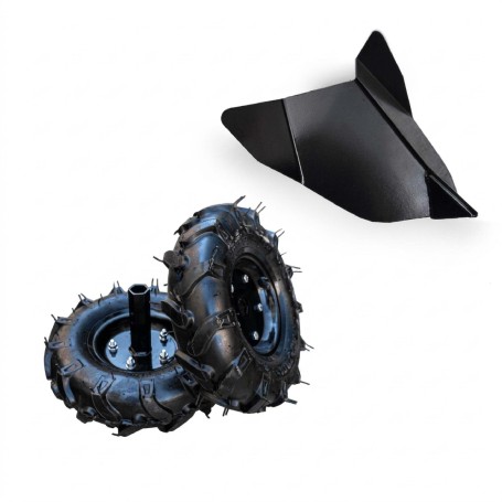 Motoazada Gasolina OHV 208cc 7-7,5cv 90cm + Kit + Ruedas metálicas - Powerground 700 SC90III