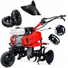Motoazada Gasolina OHV 208cc 7-7,5cv 90cm + Kit + Ruedas metálicas - Powerground 700 SC90III