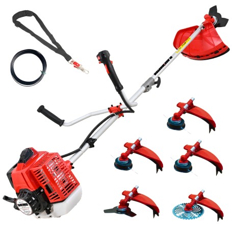 Desbrozadora Gasolina 6 en 1 62cc 4cv - PowerGround BLADEMASTER incluye 20 metros de Hilo de Nylon  de REGALO