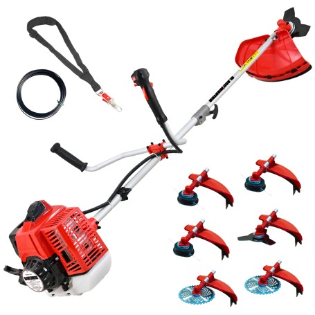 Desbrozadora Gasolina 7 en 1 62cc 4cv - PowerGround BLADEMASTER incluye 20 metros de Hilo de Nylon de REGALO