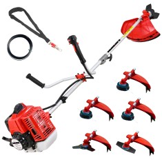 Desbrozadora Gasolina 6 en 1 62cc 4cv - PowerGround BLADEMASTER incluye 20 metros de Hilo de Nylon  de REGALO