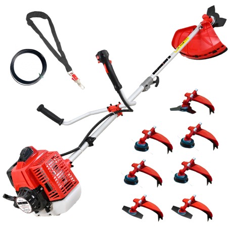 Desbrozadora Gasolina 8 en 1 62cc 4cv - PowerGround BLADEMASTER  incluye 20 metros de Hilo de Nylon de REGALO