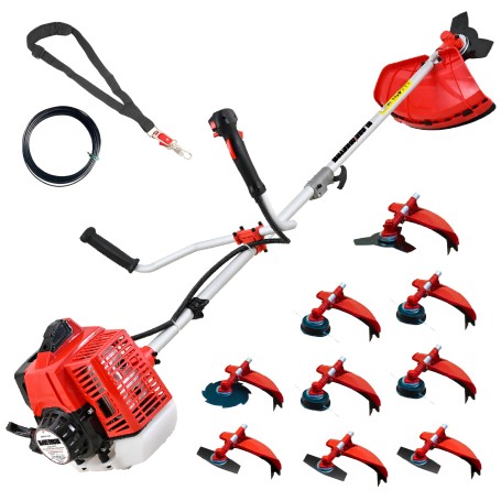 Desbrozadora Gasolina 10 en 1 62cc 4cv - PowerGroud BLADEMASTER incluye 20 metros de Hilo de Nylon de REGALO