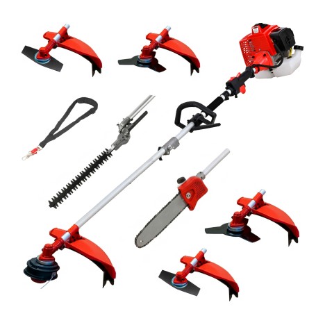 Desbrozadora 7 en 1 62cc 4cv PowerGround BladeMaster Multifunción Profesional