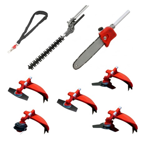 Desbrozadora 7 en 1 62cc 4cv PowerGround BladeMaster Multifunción Profesional