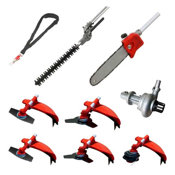 Desbrozadora 8 en 1 62cc 4cv PowerGround Blademaster Multifunción Profesional con Bomba de impulsar agua