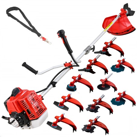 Desbrozadora Gasolina 10 en 1 62cc 4cv - PowerGroud BLADEMASTER incluye 20 metros de Hilo de Nylon de REGALO