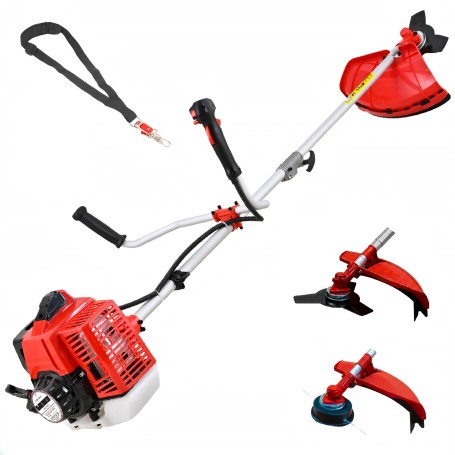 Desbrozadora Gasolina 2 en 1 62cc 4cv - Powerground BLADEMASTER SERIES 20 metros de Hilo de Nylon de REGALO