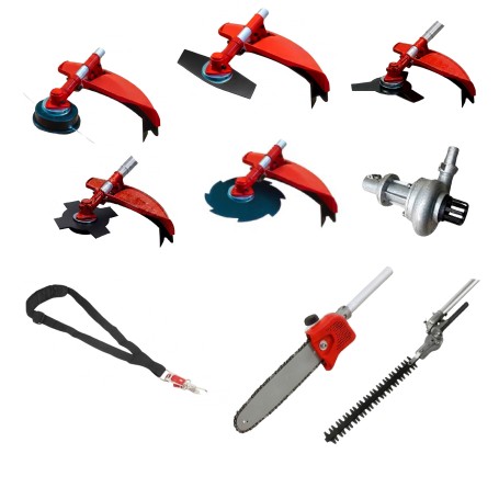 Desbrozadora 8 en 1 62cc 4cv PowerGround Blademaster Multifunción Profesional con Bomba de impulsar agua