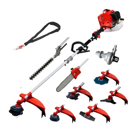Desbrozadora 8 en 1 62cc 4cv PowerGround Blademaster Multifunción Profesional con Bomba de impulsar agua