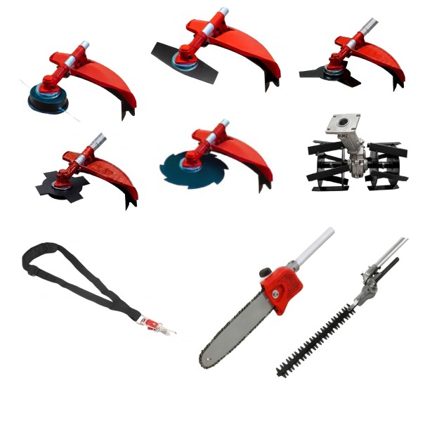 Desbrozadora 8 en 1 62cc 4cv PowerGround Blademaster Multifunción Pro. con Cuchillas Helicoidales