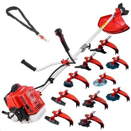 Desbrozadora Gasolina 10 en 1 62cc 4cv - PowerGroud BLADEMASTER incluye 20 metros de Hilo de Nylon de REGALO
