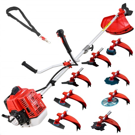 Desbrozadora Gasolina 8 en 1 62cc 4cv - PowerGround BLADEMASTER  incluye 20 metros de Hilo de Nylon de REGALO