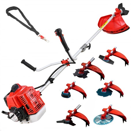 Desbrozadora Gasolina 6 en 1 62cc 4cv - PowerGround BLADEMASTER incluye 20 metros de Hilo de Nylon  de REGALO