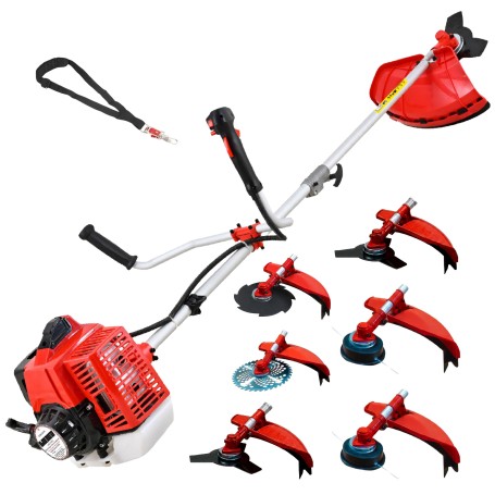 Desbrozadora Gasolina 6 en 1 62cc 4cv - PowerGround BLADEMASTER incluye 20 metros de Hilo de Nylon  de REGALO