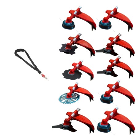 Desbrozadora Gasolina 10 en 1 62cc 4cv - PowerGroud BLADEMASTER incluye 20 metros de Hilo de Nylon de REGALO
