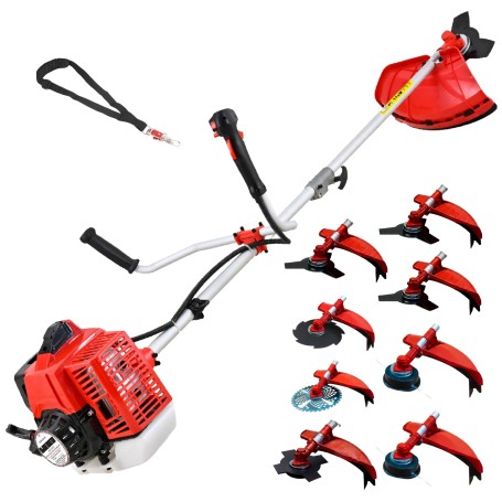 Desbrozadora Gasolina 8 en 1 62cc 4cv - PowerGround BLADEMASTER  incluye 20 metros de Hilo de Nylon de REGALO