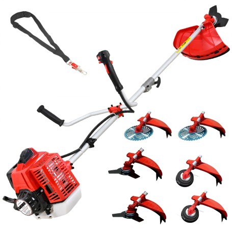 Desbrozadora Gasolina 6 en 1 62cc 4cv - PowerGround BLADEMASTER incluye 20 metros de Hilo de Nylon  de REGALO