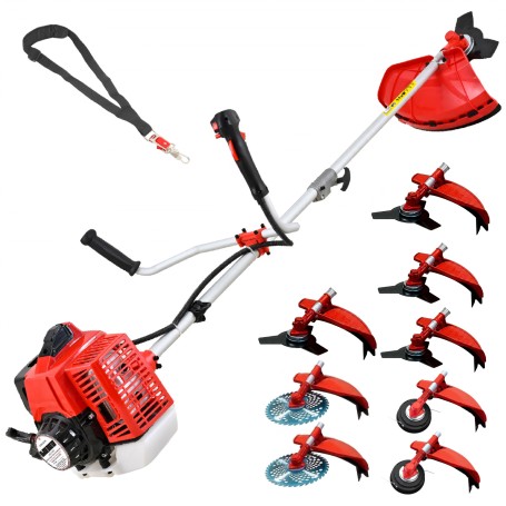 Desbrozadora Gasolina 8 en 1 62cc 4cv - PowerGround BLADEMASTER  incluye 20 metros de Hilo de Nylon de REGALO