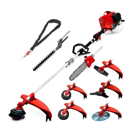 Desbrozadora 7 en 1 62cc 4cv PowerGround BladeMaster Multifunción Profesional
