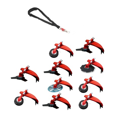 Desbrozadora Gasolina 10 en 1 62cc 4cv - PowerGroud BLADEMASTER incluye 20 metros de Hilo de Nylon de REGALO