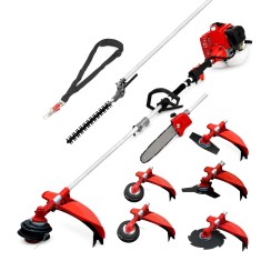 Desbrozadora 7 en 1 62cc 4cv PowerGround BladeMaster Multifunción Profesional