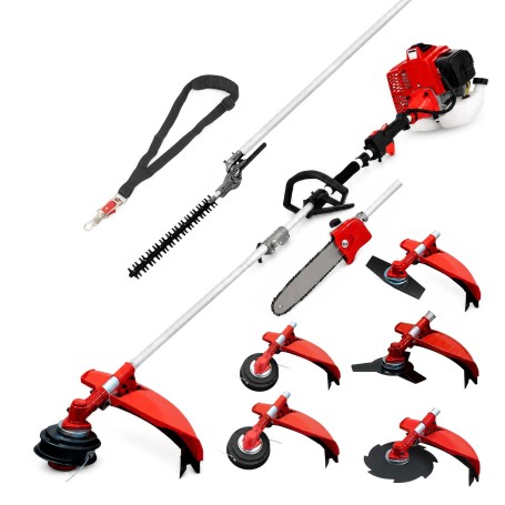 Desbrozadora 7 en 1 62cc 4cv PowerGround BladeMaster Multifunción Profesional