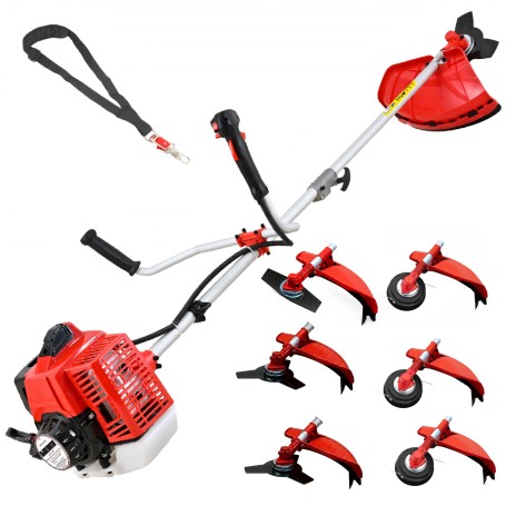 Desbrozadora Gasolina 6 en 1 62cc 4cv - PowerGround BLADEMASTER incluye 20 metros de Hilo de Nylon  de REGALO