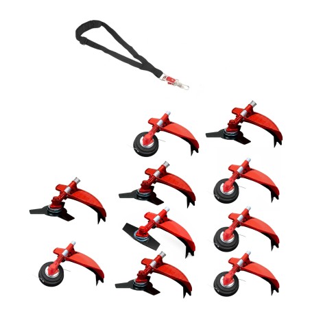 Desbrozadora Gasolina 10 en 1 62cc 4cv - PowerGroud BLADEMASTER incluye 20 metros de Hilo de Nylon de REGALO