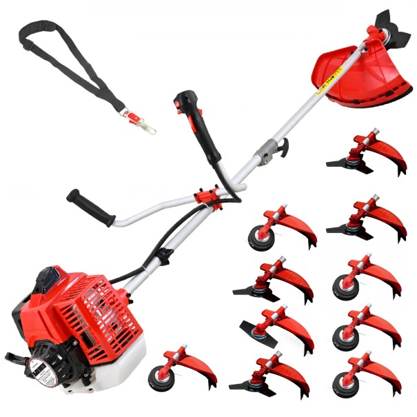 Desbrozadora Gasolina 10 en 1 62cc 4cv - PowerGroud BLADEMASTER incluye 20 metros de Hilo de Nylon de REGALO