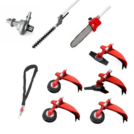Desbrozadora 8 en 1 62cc 4cv PowerGround Blademaster Multifunción Profesional con Bomba de impulsar agua